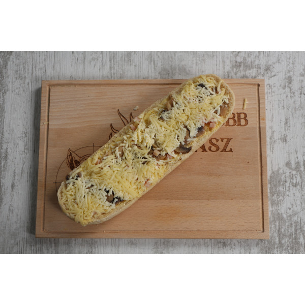 Csirkemell sonkás - gombás - sajtos óriásbagett 225g